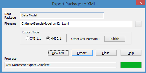 EA XMI 2.1 Export